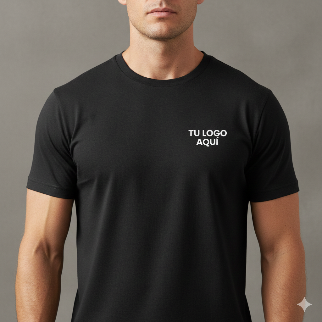 Cuello Redondo Premium + Logo Personalizado